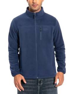 Pioneer Camp Herren Fleecejacke Full Zip Outdoor Polar Leicht Winddicht Jacke mit Reißverschluss Dunkleblau L von Pioneer Camp