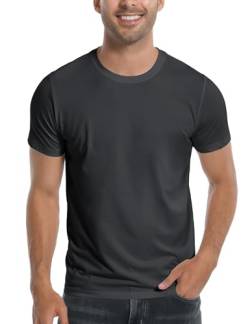 Pioneer Camp Herren T-Shirt Baumwolle Rundkragen Einfarbig Basic Tee Slim Fit Kurzarm Männer Grau XXL von Pioneer Camp