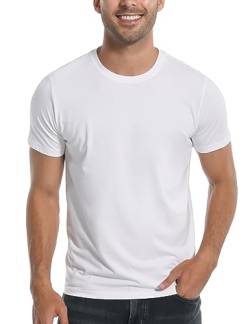 Pioneer Camp Herren T-Shirt Baumwolle Rundkragen Einfarbig Basic Tee Slim Fit Kurzarm Männer Weiss M von Pioneer Camp