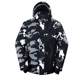 Winter-Skijacke für Herren, wasserdicht, warm, isoliert, für kaltes Wetter, winddicht, Snowboard-Parka, Camouflage, XL von Pioneer Camp