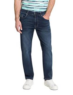 Pioneer Herren Hose 5 Pocket Stretch Denim Jeans, Blue/Black Used Mustache, 33W / 32L von Pioneer