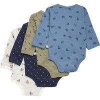 Pippi Babywear Langarmbody Body Wrap AO-printed (4-pack) von Pippi Babywear