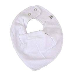 1402 Scarf bib -dribble tight -solid 100 White von Pippi