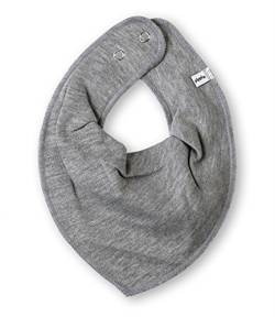 1402 Scarf bib -dribble tight -solid 123 Grey melange von Pippi