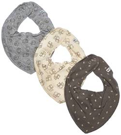 PIPPI Unisex Baby Bandana Bib Uni-AOP (3-Pack) dreieck Lätzchen, Grey Melange, One Size von Pippi