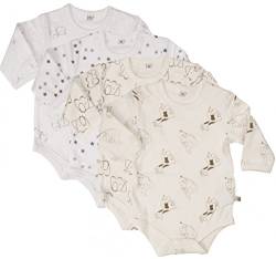 PIPPI Unisex Baby Ls Ao-Printed (4-Pack) Formender Body, Elfenbein (Offwhite 200), 98 cm von Pippi