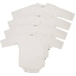 PIPPI Unisex Baby Ls Ao-Printed (4-Pack) Formender Body, Weiß (Weiss 100), (Herstellergröße: 98 cm) von Pippi