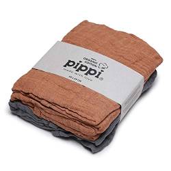 Pippi Unisex Baby 4er Pack Stoffwindeln, Spucktücher, Kuscheltücher oder Windeltücher, Geeignet Badebekleidungsset von Pippi