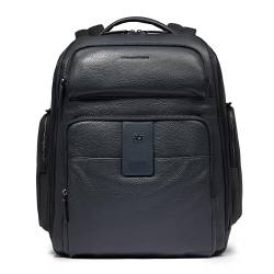 PIQUADRO Ili Rucksack aus Leder mit Laptopfach hinten, blau, Taglia unica, Business von Piquadro