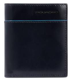 Piquadro Blue Square Revamp Vertical Men´s Wallet with Coin Pocket RFID Blue von Piquadro