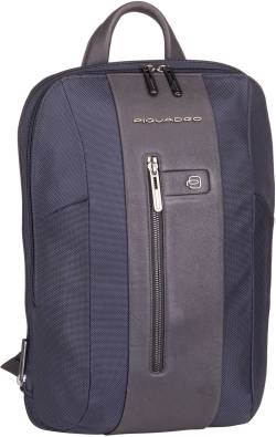Piquadro Brief Slim Laptop Backpack 6383  in Navy (14 Liter), Rucksack / Backpack von Piquadro