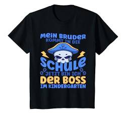 Kinder Pirat Einschulung Brüder Geschwister Kleiner Bruder Kinder T-Shirt von Piraten Einschulung Geschenk Schulkind Kinder