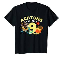 Kinder Piraten 9. Geburtstag Pirat 9 Jahre T-Shirt von Piraten Kindergeburtstag