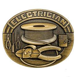 Piratenladen Buckle Elektriker, Elektroinstallateur, Electrician, Handwerk, Gürtelschnalle von Piratenladen