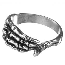 Piratenladen Echtsilber-Ring, mit Knochenhand, Skull-Knuckle, Totenhand - 62 von Piratenladen