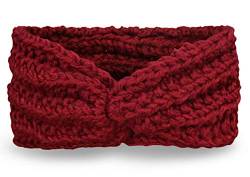 PiriModa Damen Strick Stirnband Ohrwärmer Winter Kopfband Haarband (Bordeaux) von PiriModa