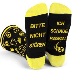 Fussball Fanartikel Lustige Fussball Geschenke für Männer bitte nicht stören socken Geburtstagsgeschenk kleinigkeit Fußball Fanartikel Kinder Damen Herren Vatertaggeschenke Geaschenk zum Papa von Piroo