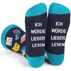 Piroo Lustige Geschenke für Frauen Leseratten Socken Damen Geschenk Frau Geburtstagsgeschenk Geschenkidee Lehrer Buchliehaber Tochter Teenager Bitte nicht stören Ich lese von Piroo