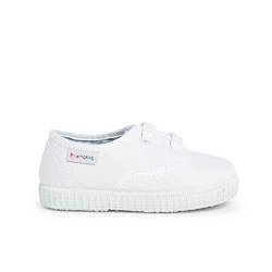 zapatillas niños de cordones PISAMONAS talla 24 en color blanco von Pisamonas