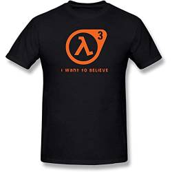 Half Life T Shirt Half Life 3 I Want to Believe T-Shirt 100% Cotton Cute Tee Shirt Basic Short Sleeve Men Tshirt XL von Pit