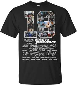 Jamila 18 Years of Fast and Furious 2001 9 Films Signature Tshirt Unisex T-Shirt M von Pit