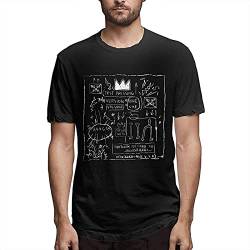 Jean Michel Basquiat Crew Neck Youth Men's Pop Short Sleeves T Shirt Soft Tee Black Cotton L von Pit