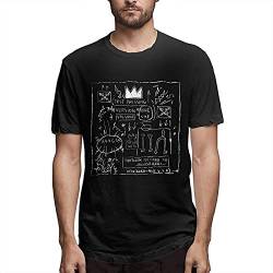 Jean Michel Basquiat Crew Neck Youth Men's Pop Short Sleeves T Shirt Soft Tee Black Cotton M von Pit