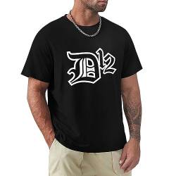 SHANGPIN D12 Rap Hip Hop Logo Men's Black T-Shirt Black 3XL von Pit