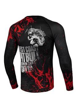 Herren Langärmeliges Rashguard Pit Bull West Coast Blood Dog II L von Pitbull