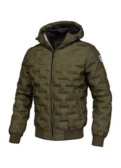 Pit Bull West Coast Oficjalny Sklep - Quilted Hooded Jacket Carver Olive - 3XL von Pitbull