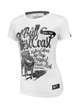 Pit Bull West Coast T-Shirt, Damen, Doggy, weiß Größe S von Pitbull
