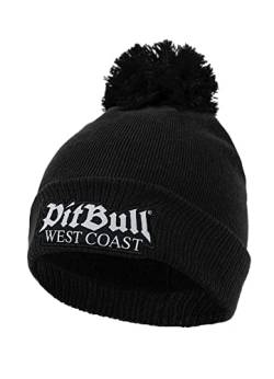 Pit Bull West Coast - Winter Beanie Bubble OLD LOGO Czarna - Black von Pitbull