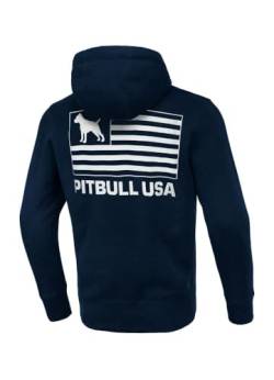 Pitbull Herren Kapuzenpullover mit Reißverschluss Hoodie Zip Baumwolle Pit Bull West Coast Terry USA XL von Pitbull