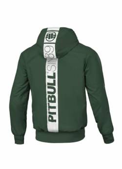 Pitbull Herren Übergangsjacke mit Kapuze Windjacke Pit Bull West Coast Athletic Hilltop Männer Windbreaker Frühlingsjacke mit Aufdruck auf der Rückseite Jacke 3XL von Pitbull