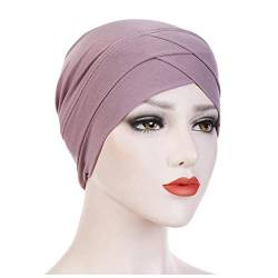 Stirnband Damen Frauen Samt Turban Hut Stirnband Muslim Hijab Caps Weibliche weiche Bandana Stirnband Hijabs Kopf Wrap Haar Zubehör Stirnband (Size : 23) von PiurUf