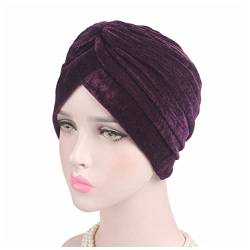 Stirnband Damen Frauen Samt Turban Hut Stirnband Muslim Hijab Caps Weibliche weiche Bandana Stirnband Hijabs Kopf Wrap Haar Zubehör Stirnband (Size : 27) von PiurUf