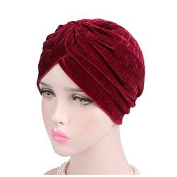 Stirnband Damen Frauen Samt Turban Hut Stirnband Muslim Hijab Caps Weibliche weiche Bandana Stirnband Hijabs Kopf Wrap Haar Zubehör Stirnband (Size : 31) von PiurUf