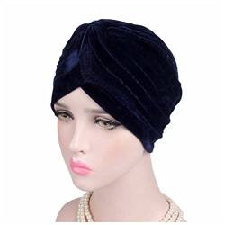 Stirnband Damen Frauen Samt Turban Hut Stirnband Muslim Hijab Caps Weibliche weiche Bandana Stirnband Hijabs Kopf Wrap Haar Zubehör Stirnband (Size : 32) von PiurUf