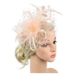 Stirnband Feder Mode-Accessoires Hübsches Stirnband Pearl-Party-Braut-Kopfschmuck-elastisches Haar-Reifen for Frauen Feder Stirnband (Size : C) von PiurUf