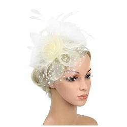 Stirnband Feder Mode-Accessoires Hübsches Stirnband Pearl-Party-Braut-Kopfschmuck-elastisches Haar-Reifen for Frauen Feder Stirnband (Size : D) von PiurUf