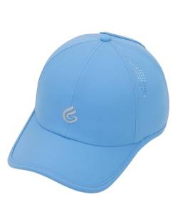 PivotWing Basecap Damen, Running Baseball Cap Damen Pferdeschwanz Hut UPF 50+ Einstellbar Draussen Sonnenhut Atmungsaktiv Sport Kappe Pferdeschwanz Sun Hat Schirmmütze Blauer See von PivotWing