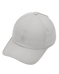 PivotWing Basecap Damen, Running Baseball Cap Damen Pferdeschwanz Hut UPF 50+ Einstellbar Draussen Sonnenhut Atmungsaktiv Sport Kappe Pferdeschwanz Sun Hat Schirmmütze Hellgrau von PivotWing