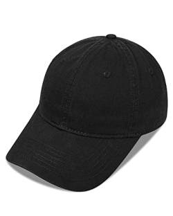 PivotWing Basecap Herren Damen Baseball Caps Cappy Männer Kappen Baseball Hat Mütze Basecap Herren Sommer Ball Caps Adjustable Basebal Hats for Men Women, Schwarz von PivotWing