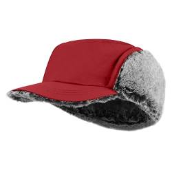 PivotWing Winter Mütze Cap, Flache Baseballkappe Kadettenhut Military Flat Top Baseball Cap Trucker Hut für Männer und Frauen Trucker Hut Army Kappe Wintermütze Rot von PivotWing