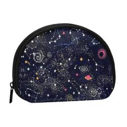 Münzgeldbörse mit Schmetterlingen, Mini-Beutel, Geldbörse, Kleingeldtasche, für Damen, Mädchen, Kinder, Blau, Sternbild Star Cluster Galaxien, Einheitsgröße von Piwine