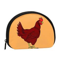 Münzgeldbörse mit roten Kirschen, Mini-Beutel, Geldbörse, Kleingeldtasche für Damen, Mädchen, Kinder, Rotes Huhn, Einheitsgröße von Piwine