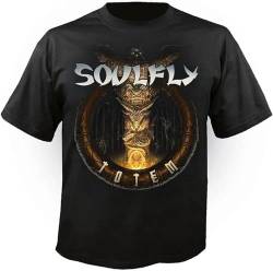 Soulfly - Totem Mens T-Shirt Black Size XL von Piwine