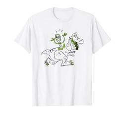 Disney Pixar Toy Story 4 Forky Rides Rex Sketch T-Shirt T-Shirt von Pixar