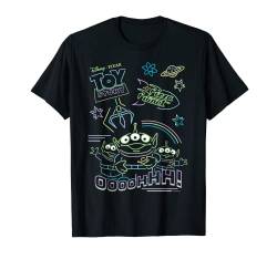 Disney and Pixar’s Toy Story Pizza Planet Aliens Neon T-Shirt von Pixar