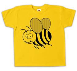 Kinder T-Shirt gelb Bedruckt lustige Sumse-Biene Spaß für Jungen und Mädchen (128) von Pixkids
